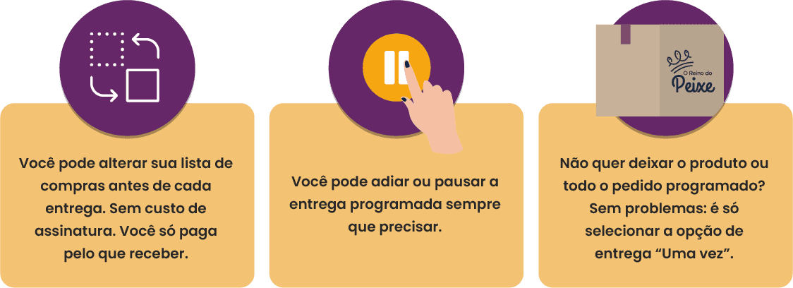 Mão segurando celular mostrando a compra programada